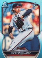 2023 Bowman Draft #BDC114 Hurston Waldrep Chrome-Sky Blue Baseball Card