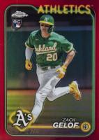 2024 Topps Chrome #282 Zack Gelof Red Refractor Baseball Card