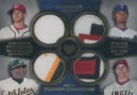 2013 Topps Museum Collection Primary Pieces 4 Player Quad Relics #25 Bryce Harper/Mike Trout/Yoenis Cespedes/YU Darvish Baseball Card
