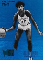 2013 Fleer Retro  #235 Julius Erving Fleer Metal Universe-Precious Metal Gems-Blue Basketball Card