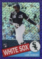 2020 Topps Update Silver Pack 1985 Chrome Promo #CPC9 Luis Robert Purple Refractor Baseball Card