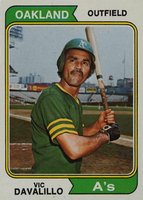 1974 Topps #444 Vic Davalillo Baseball Card