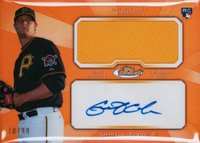 2013 Finest Autograph Jumbo Relic #AJRGC Gerrit Cole Orange Refractor Baseball Card