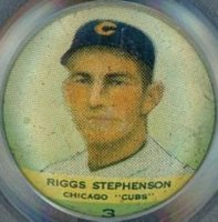 1932 Orbit Gum Pins Numbered #3 Riggs Stephenson Baseball Card