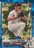2021 Bowman Draft Chrome Sapphire Edition #BDC126 Maddux Bruns Baseball Card
