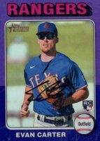 2024 Topps Heritage #170 Evan Carter Chrome-Purple Baseball Card