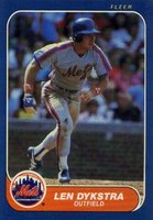 1986 Fleer #78 Len Dykstra Baseball Card