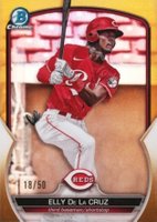 2023 Bowman Chrome Prospects #BCP65 Elly de La Cruz Gold Refractor Baseball Card