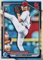 2024 Bowman Draft #BDC137 Brian Holiday Chrome-Refractor Baseball Card
