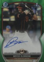 2023 Bowman Draft Chrome Prospect Autograph #CDABE Bryce Eldridge Green Lava Baseball Card