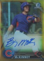 2016 Bowman Chrome Prospects Autographs #BM Billy McKinney Gold Refractor Baseball Card