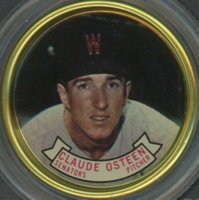 1964 Topps Coins #13 Claude Osteen Baseball Card