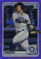 2020 Bowman Chrome Prospects #BCP175 Julio Rodriguez Purple Refractor Baseball Card
