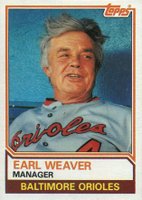 1983 Topps #426 Earl Weaver Baseball Card