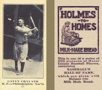 1916 Holmes for Homes Bread #41 Gavvy Cravath Baseball Card