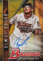 2017 Bowman Draft Bowman Defining Moments Autographs #RL Royce Lewis Gold Refractor Baseball Card