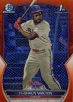 2023 Bowman Draft #BDC183 Tayshaun Walton Chrome-Orange Baseball Card