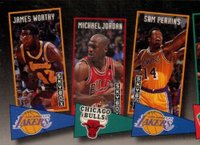 1992 Skybox School Ties #ST16 James Worthy/Michael Jordan/Sam Perkins Basketball Card