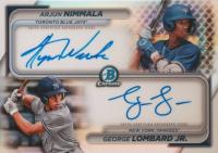 2024 Bowman Dual Bowman Prospect Autographs #DBPANL Arjun Nimmala/George Lombard Jr. Baseball Card