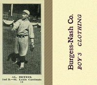 1916 Burgess-Nash Co. #16 Al Betzel Baseball Card