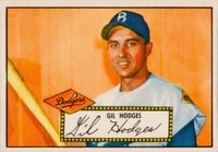 1952 Topps #36 Gil Hodges Red Back Baseball Card