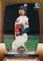 2023 Bowman Mega Box Chrome #75 Kodai Senga Gold Baseball Card