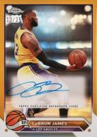 2023 Topps Chrome Topps Chrome Autographs #CGLBJ LeBron James Gold Refractor Basketball Card