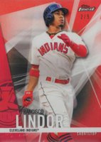 2017 Finest  #43 Francisco Lindor Red Refractor Baseball Card