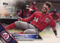 2016 Topps #100 Bryce Harper Sliding Baseball Card