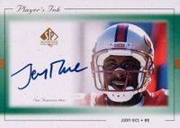 1999 SP Authentic Player's Ink #JR-A Jerry Rice Football Card