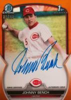 2023 Bowman Chrome Prospect Retrofractor Autograph #RAJB Johnny Bench Orange Baseball Card