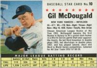 1961 Post Cereal #10 Gil McDougald Hand Cut Baseball Card
