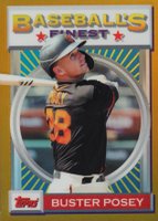 2020 Finest Flashbacks #156 Buster Posey Gold Refractor Baseball Card