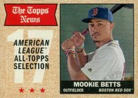 2017 Topps Heritage  #362 Mookie Betts Baseball Card