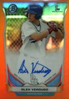 2014 Bowman Chrome Draft Pick Autograph #AV Alex Verdugo Orange Refractor Baseball Card