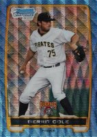 2012 Bowman Prospects #BCP86 Gerrit Cole Chrome-Blue Wave Refractor Baseball Card