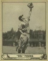 1940 Play Ball #101 Del Young Baseball Card