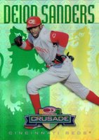 1998 Donruss Crusade #65 Deion Sanders Green Baseball Card