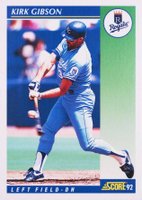 1992 Score #520 Kirk Gibson Baseball Card