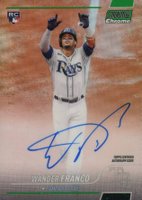 2022 Topps Stadium Club Chrome Autographs #WF Wander Franco Green Refractor Baseball Card