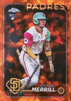 2024 Topps Chrome Sapphire Update Series #210 Jackson Merrill Orange Baseball Card