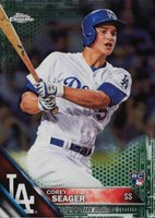 2016 Topps Chrome #150 Corey Seager Green Refractor Baseball Card