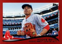 2014 Topps Update #US301 Mookie Betts Red Target Border Baseball Card