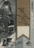 2003 SP Game Used Legendary Fabrics  #BR-AL Bill Russell Autograph Basketball Card
