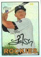 2016 Topps Heritage #707 Trevor Story Portrait-Chrome-Refractor Baseball Card