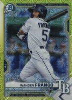 2021 Bowman Mega Box Chrome #BCP57 Wander Franco Yellow Refractor Baseball Card