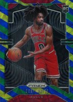 2019 Panini Prizm #253 Coby White Choice Prizm-Blue/Yellow/Green Basketball Card