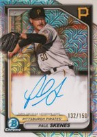 2024 Bowman Chrome Prospect Autographs #CPAPS Paul Skenes Hta Choice Refractor Baseball Card