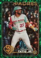 2024 Topps #23 Fernando Tatis Jr. Green Crackle Foil Board Baseball Card