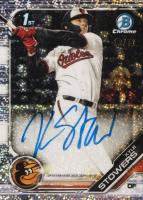 2019 Bowman Draft Chrome Draft Picks Autograph #CDAKS Kyle Stowers Sparkles Refractor Baseball Card